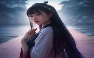 《天官赐福》动漫场景，谢怜与花城在月光下并肩，国产耽改动漫高光时刻